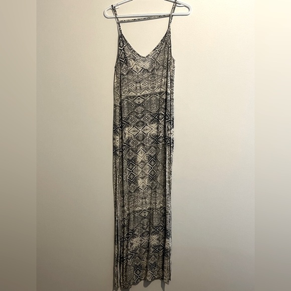 Blue and Crème Boho Maxi Dress - Picture 2 of 2